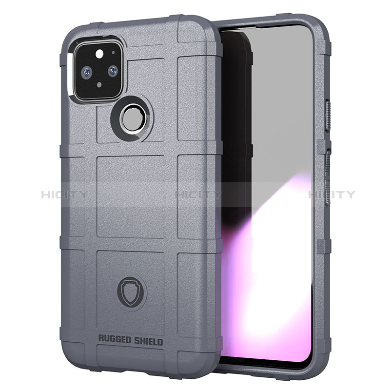 Coque Ultra Fine Silicone Souple 360 Degres Housse Etui J01S pour Google Pixel 5 XL 5G Gris Plus