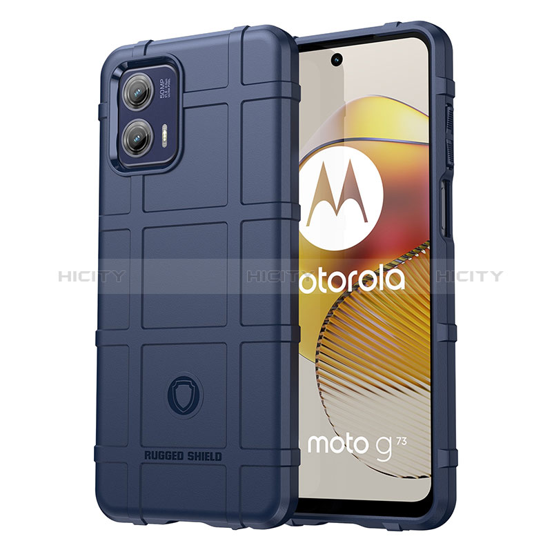 Coque Ultra Fine Silicone Souple 360 Degres Housse Etui J01S pour Motorola Moto G73 5G Bleu Plus