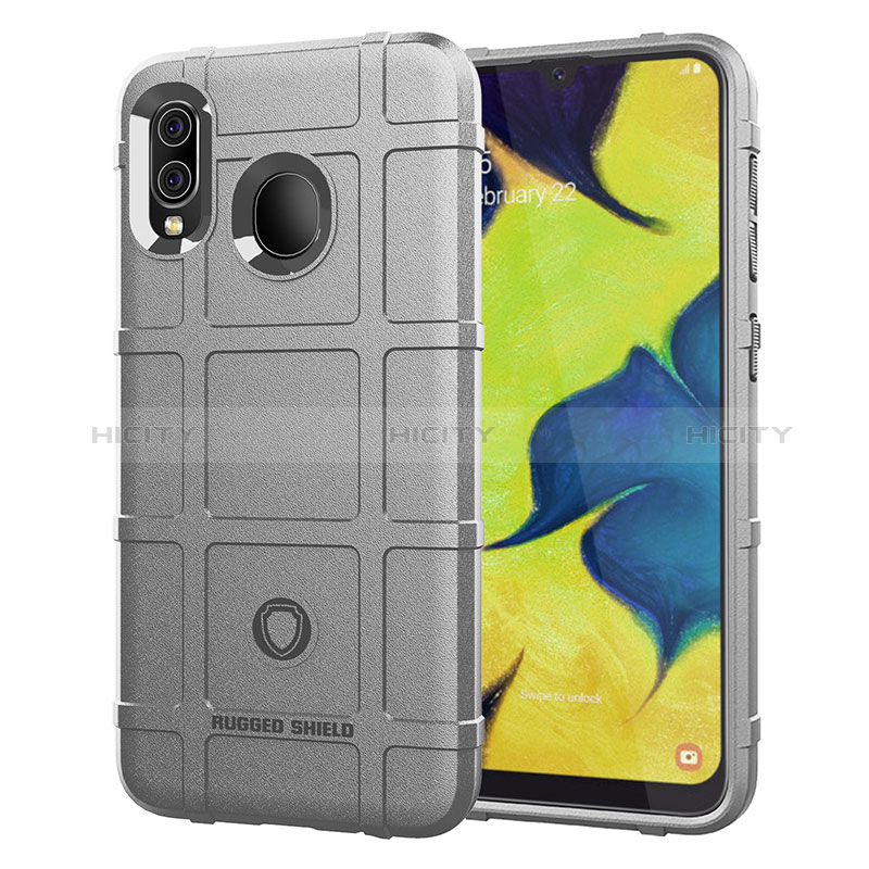 Coque Ultra Fine Silicone Souple 360 Degres Housse Etui J01S pour Samsung Galaxy A30 Gris Plus