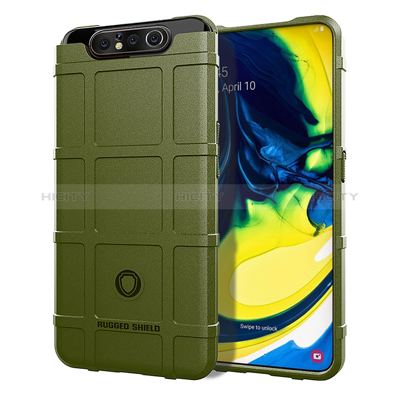 Coque Ultra Fine Silicone Souple 360 Degres Housse Etui J01S pour Samsung Galaxy A80 Vert Plus