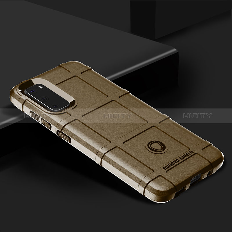 Coque Ultra Fine Silicone Souple 360 Degres Housse Etui J01S pour Samsung Galaxy S20 Marron Plus