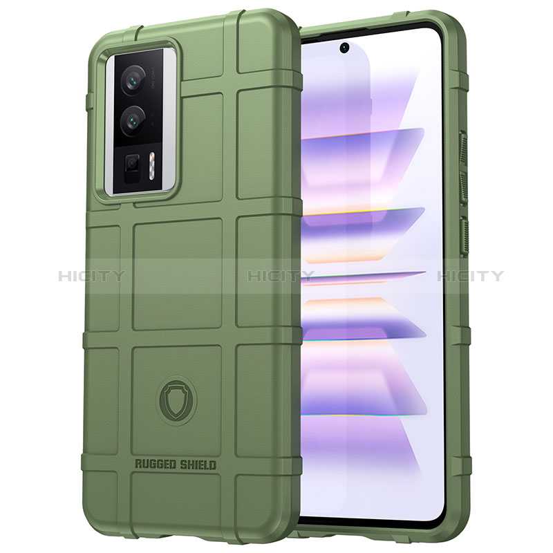 Coque Ultra Fine Silicone Souple 360 Degres Housse Etui J01S pour Xiaomi Poco F5 Pro 5G Vert Plus