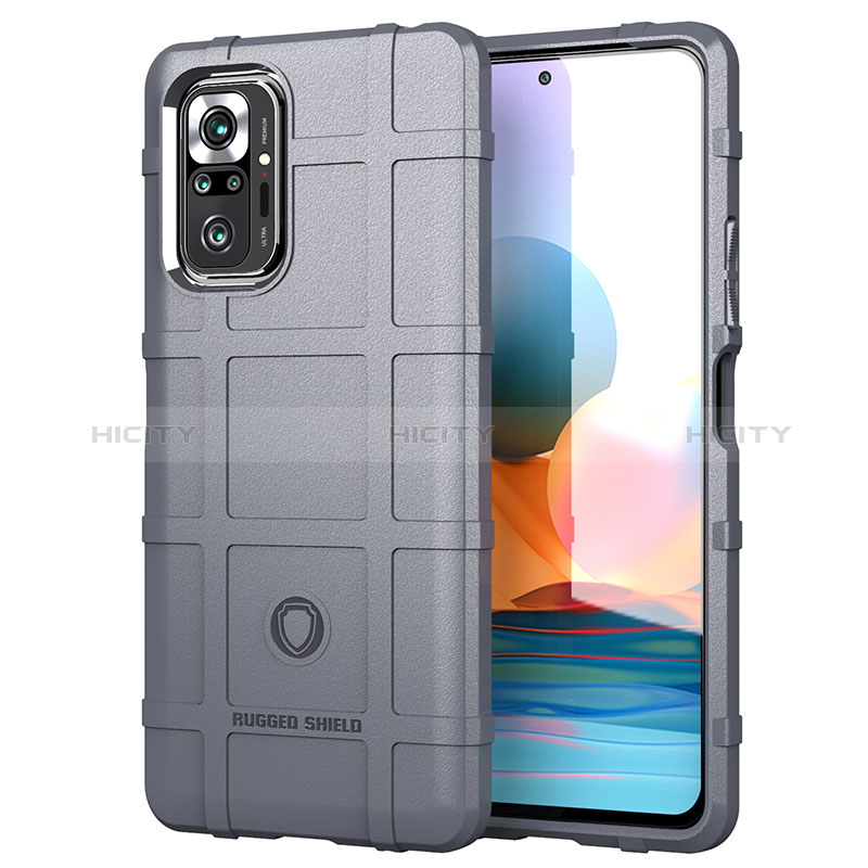 Coque Ultra Fine Silicone Souple 360 Degres Housse Etui J01S pour Xiaomi Redmi Note 10 Pro 4G Gris Plus