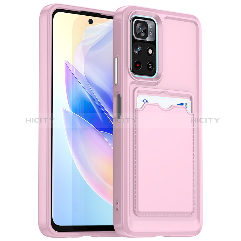 Coque Ultra Fine Silicone Souple 360 Degres Housse Etui J02S pour Xiaomi Redmi Note 11 5G Rose Plus