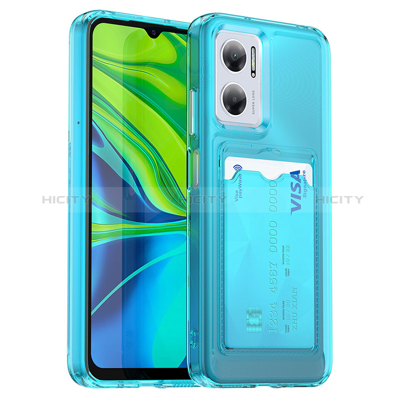 Coque Ultra Fine Silicone Souple 360 Degres Housse Etui J02S pour Xiaomi Redmi Note 11E 5G Bleu Ciel Plus