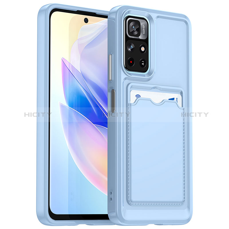 Coque Ultra Fine Silicone Souple 360 Degres Housse Etui J02S pour Xiaomi Redmi Note 11S 5G Bleu Plus