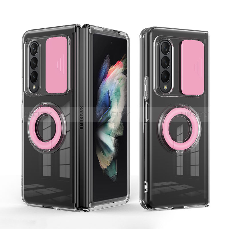 Coque Ultra Fine Silicone Souple 360 Degres Housse Etui MJ1 pour Samsung Galaxy Z Fold3 5G Rose Plus