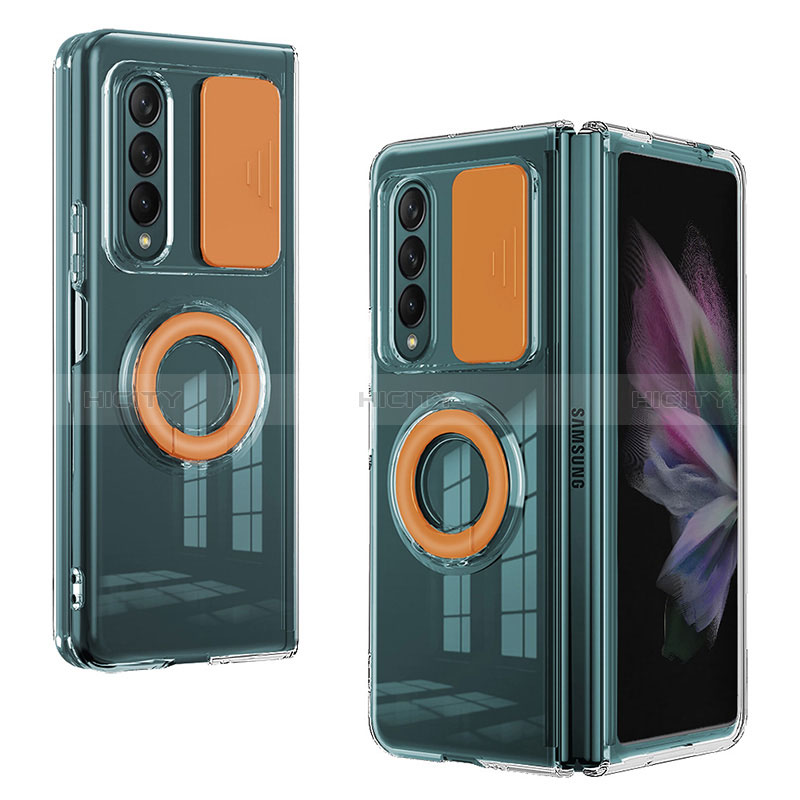 Coque Ultra Fine Silicone Souple 360 Degres Housse Etui MJ2 pour Samsung Galaxy Z Fold3 5G Orange Plus