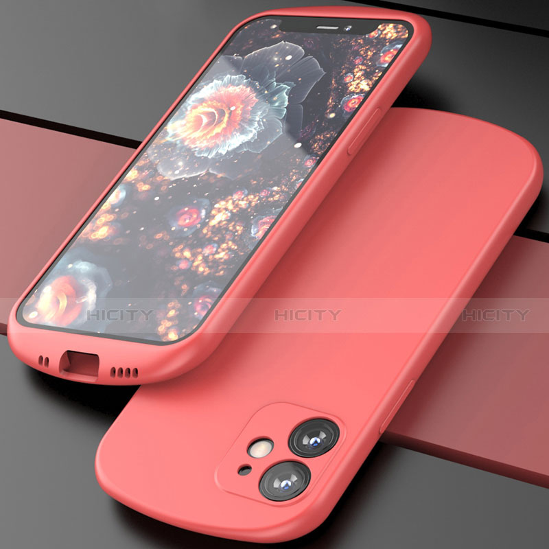 Coque Ultra Fine Silicone Souple 360 Degres Housse Etui N01 pour Apple iPhone 12 Mini Rouge Plus