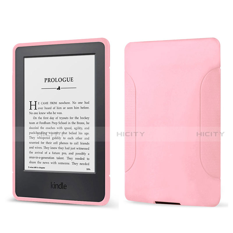 Coque Ultra Fine Silicone Souple 360 Degres Housse Etui pour Amazon Kindle 6 inch Rose Plus