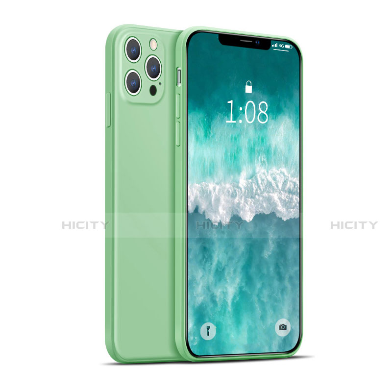 Coque Ultra Fine Silicone Souple 360 Degres Housse Etui pour Apple iPhone 12 Pro Max Cyan Plus