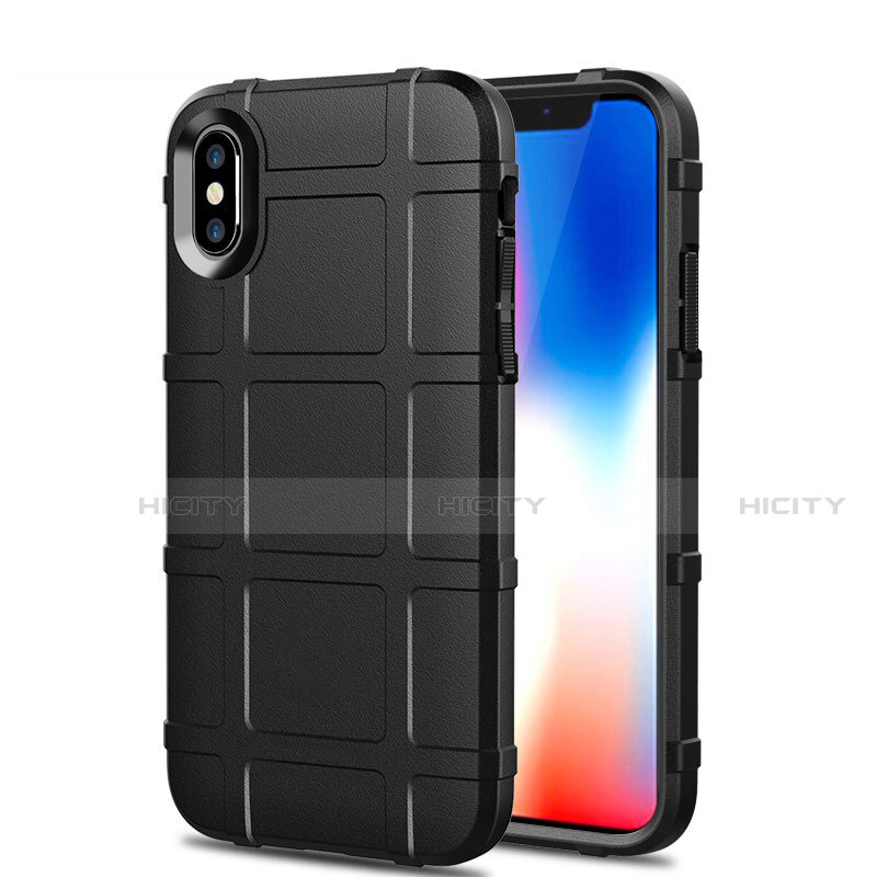 Coque Ultra Fine Silicone Souple 360 Degres Housse Etui pour Apple iPhone Xs Noir Plus