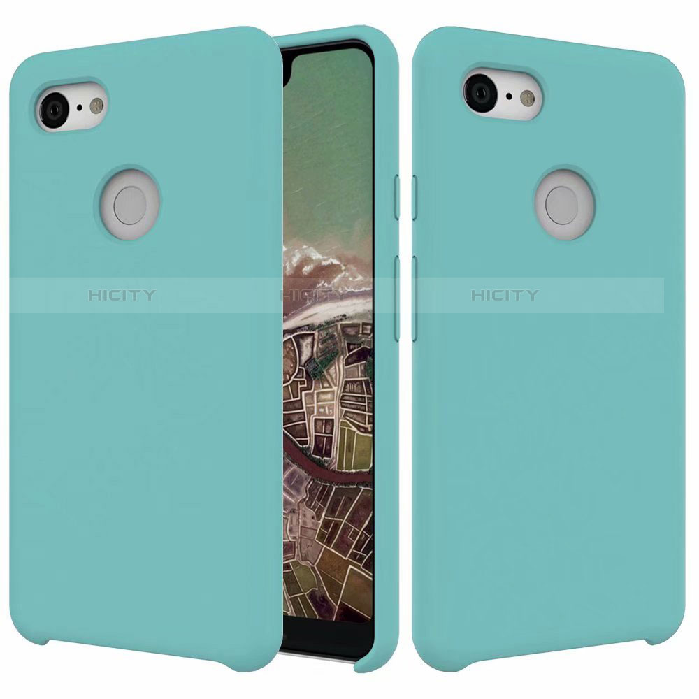 Coque Ultra Fine Silicone Souple 360 Degres Housse Etui pour Google Pixel 3 XL Cyan Plus