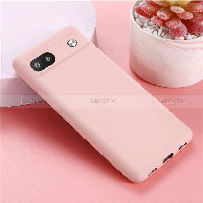 Coque Ultra Fine Silicone Souple 360 Degres Housse Etui pour Google Pixel 6a 5G Rose Plus