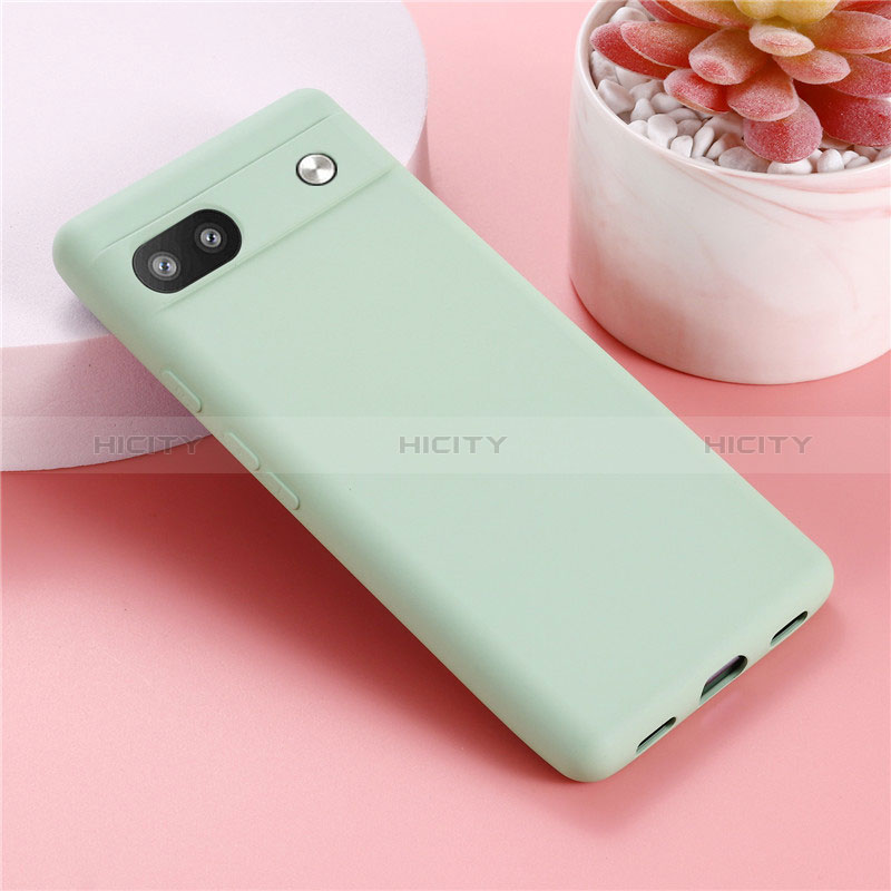 Coque Ultra Fine Silicone Souple 360 Degres Housse Etui pour Google Pixel 6a 5G Vert Plus