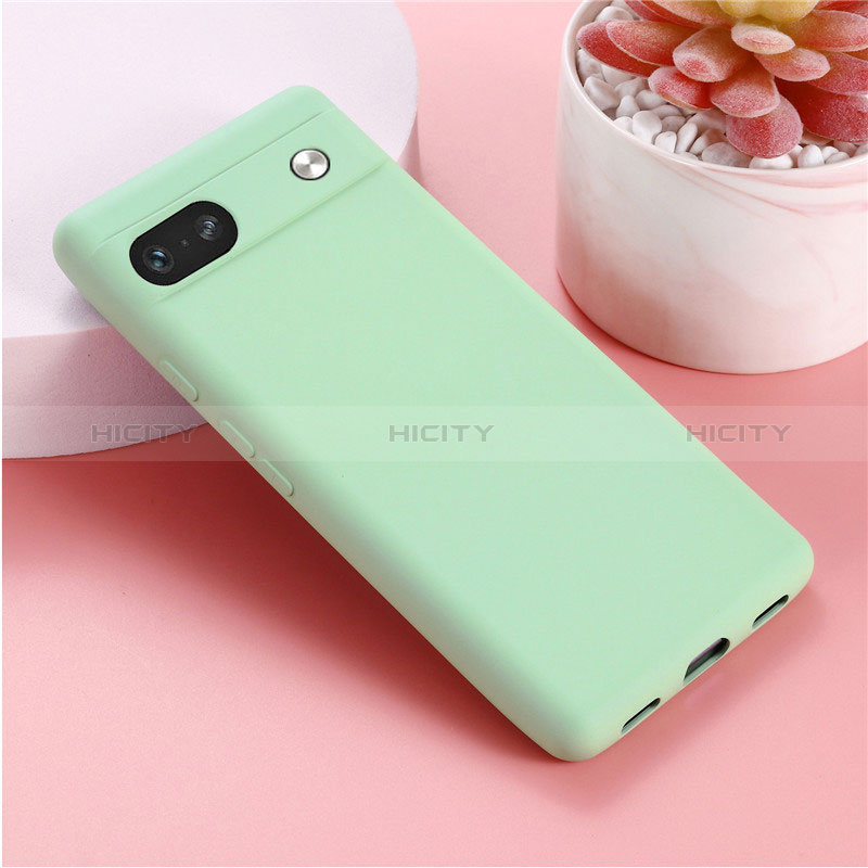 Coque Ultra Fine Silicone Souple 360 Degres Housse Etui pour Google Pixel 7a 5G Vert Plus