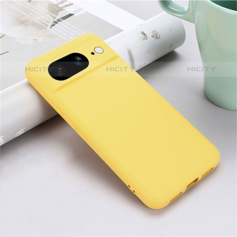 Coque Ultra Fine Silicone Souple 360 Degres Housse Etui pour Google Pixel 8 5G Jaune Plus