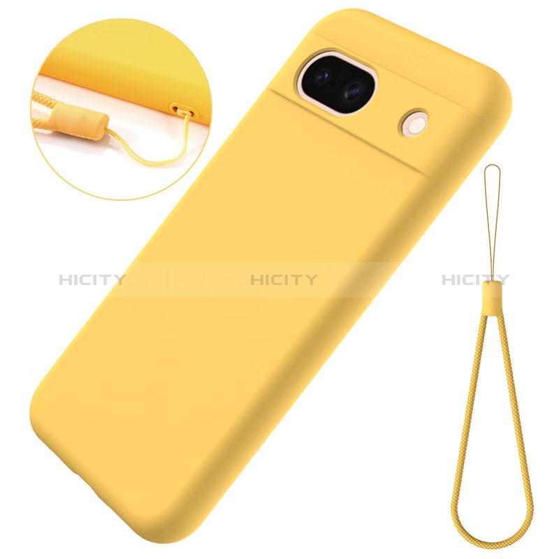 Coque Ultra Fine Silicone Souple 360 Degres Housse Etui pour Google Pixel 8a 5G Jaune Plus