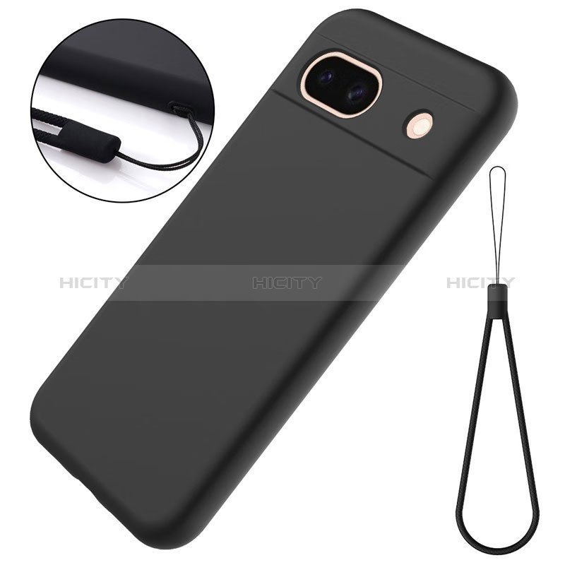 Coque Ultra Fine Silicone Souple 360 Degres Housse Etui pour Google Pixel 8a 5G Noir Plus