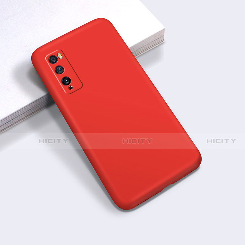 Coque Ultra Fine Silicone Souple 360 Degres Housse Etui pour Huawei Enjoy 20 Pro 5G Rouge Plus