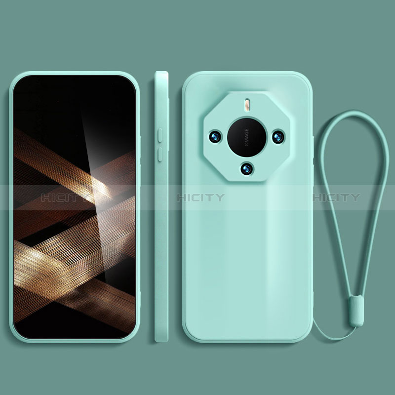 Coque Ultra Fine Silicone Souple 360 Degres Housse Etui pour Huawei Mate 60 RS Ultimate Cyan Plus