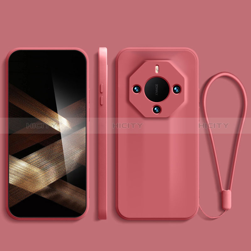 Coque Ultra Fine Silicone Souple 360 Degres Housse Etui pour Huawei Mate 60 RS Ultimate Rouge Plus