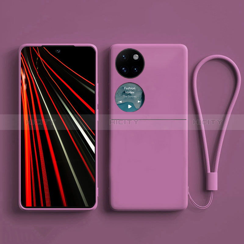 Coque Ultra Fine Silicone Souple 360 Degres Housse Etui pour Huawei P50 Pocket Violet Plus