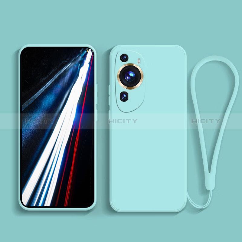 Coque Ultra Fine Silicone Souple 360 Degres Housse Etui pour Huawei P60 Art Bleu Clair Plus