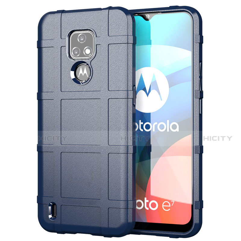 Coque Ultra Fine Silicone Souple 360 Degres Housse Etui pour Motorola Moto E7 (2020) Bleu Plus