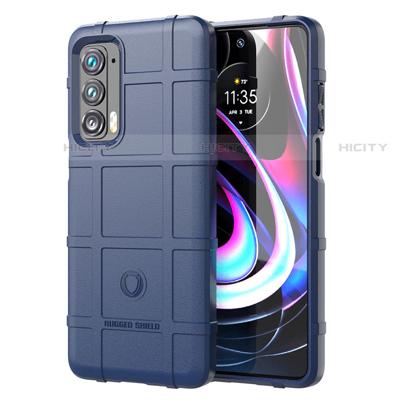 Coque Ultra Fine Silicone Souple 360 Degres Housse Etui pour Motorola Moto Edge (2021) 5G Bleu Plus