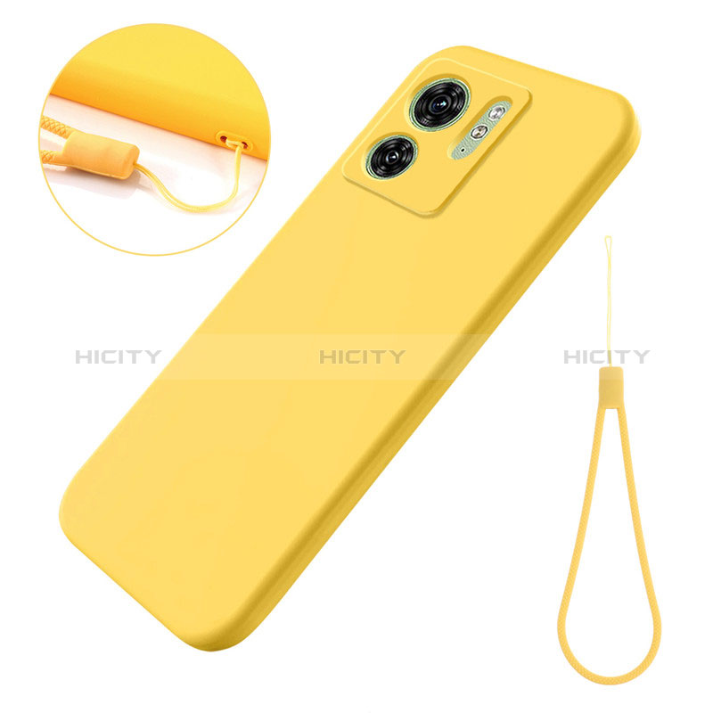 Coque Ultra Fine Silicone Souple 360 Degres Housse Etui pour Motorola Moto Edge 40 5G Jaune Plus