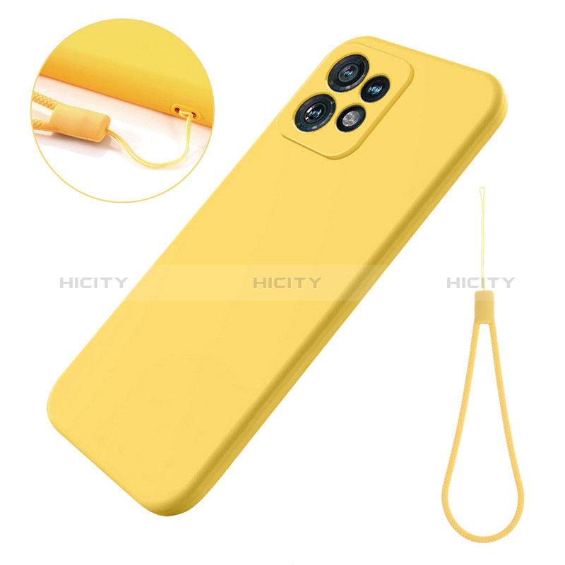 Coque Ultra Fine Silicone Souple 360 Degres Housse Etui pour Motorola Moto Edge Plus (2023) 5G Jaune Plus