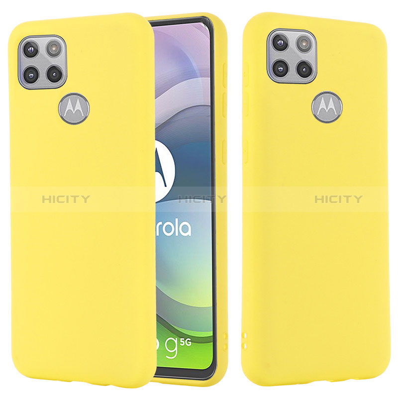 Coque Ultra Fine Silicone Souple 360 Degres Housse Etui pour Motorola Moto G 5G Jaune Plus