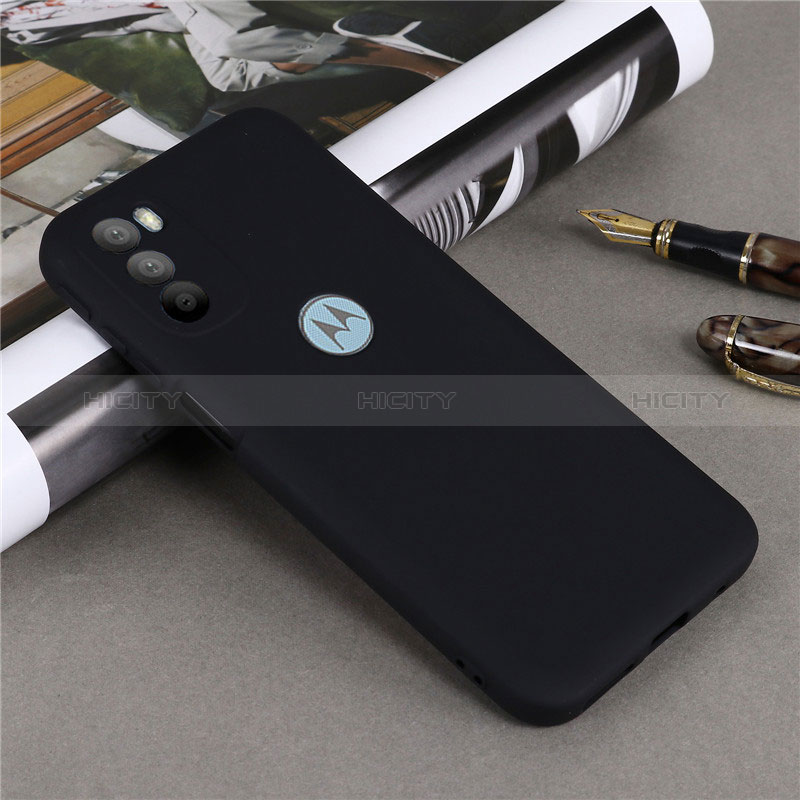 Coque Ultra Fine Silicone Souple 360 Degres Housse Etui pour Motorola Moto G31 Noir Plus