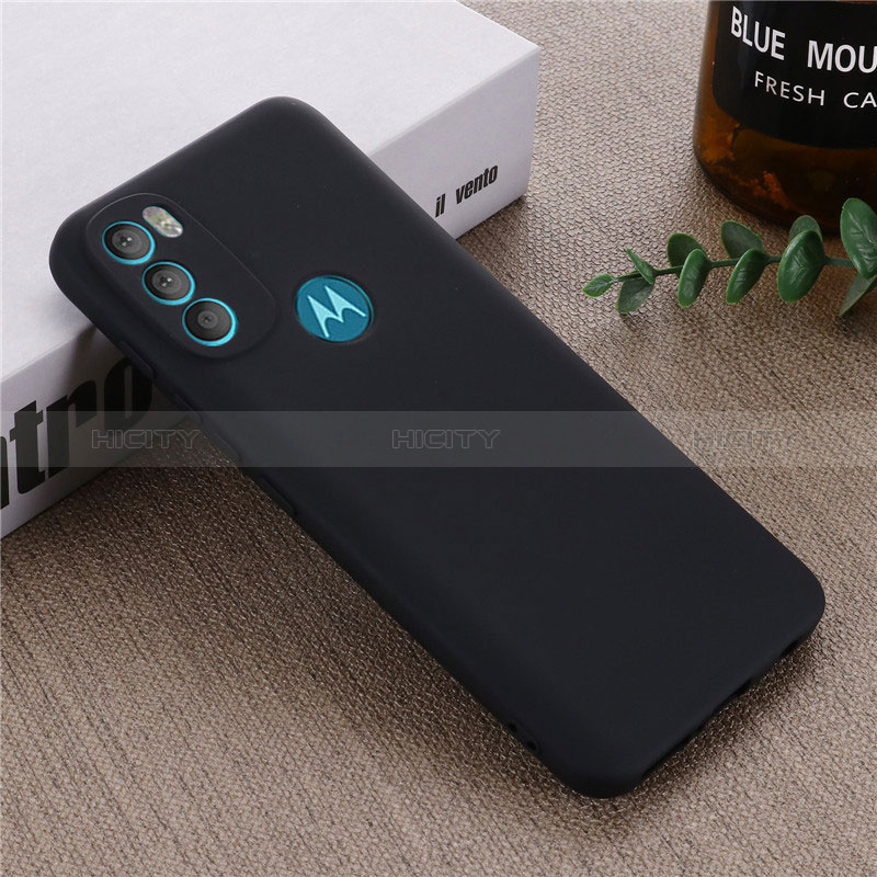 Coque Ultra Fine Silicone Souple 360 Degres Housse Etui pour Motorola Moto G71 5G Noir Plus