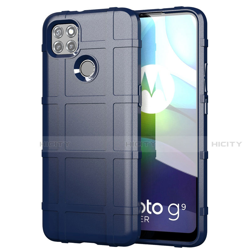 Coque Ultra Fine Silicone Souple 360 Degres Housse Etui pour Motorola Moto G9 Power Bleu Plus