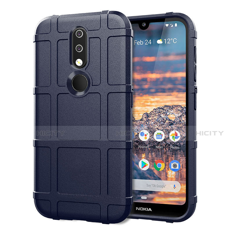 Coque Ultra Fine Silicone Souple 360 Degres Housse Etui pour Nokia 4.2 Bleu Plus