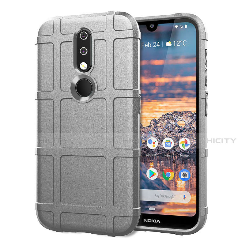 Coque Ultra Fine Silicone Souple 360 Degres Housse Etui pour Nokia 4.2 Gris Plus