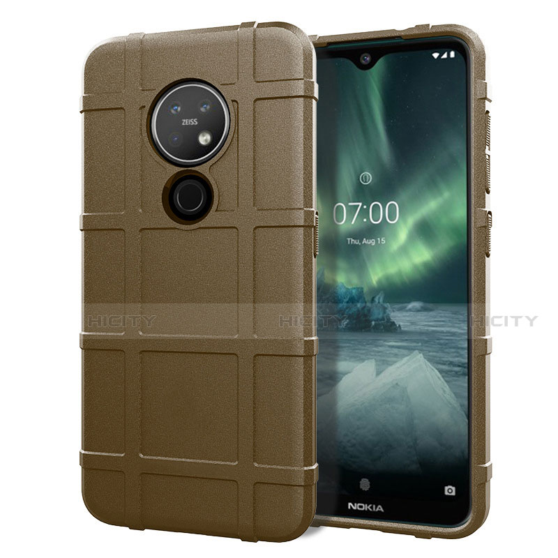 Coque Ultra Fine Silicone Souple 360 Degres Housse Etui pour Nokia 6.2 Marron Plus