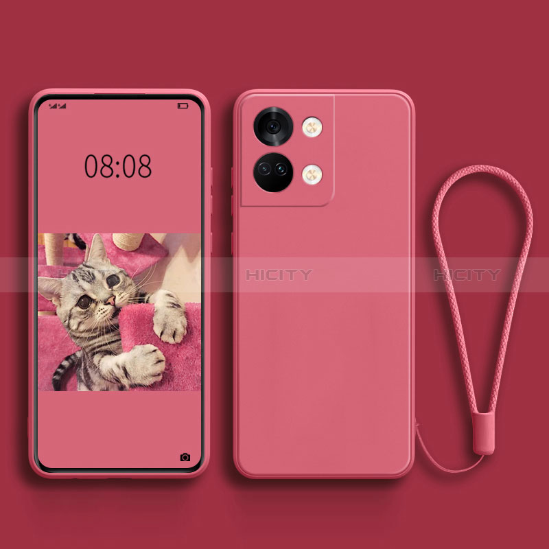 Coque Ultra Fine Silicone Souple 360 Degres Housse Etui pour OnePlus Nord 3 5G Rose Rouge Plus