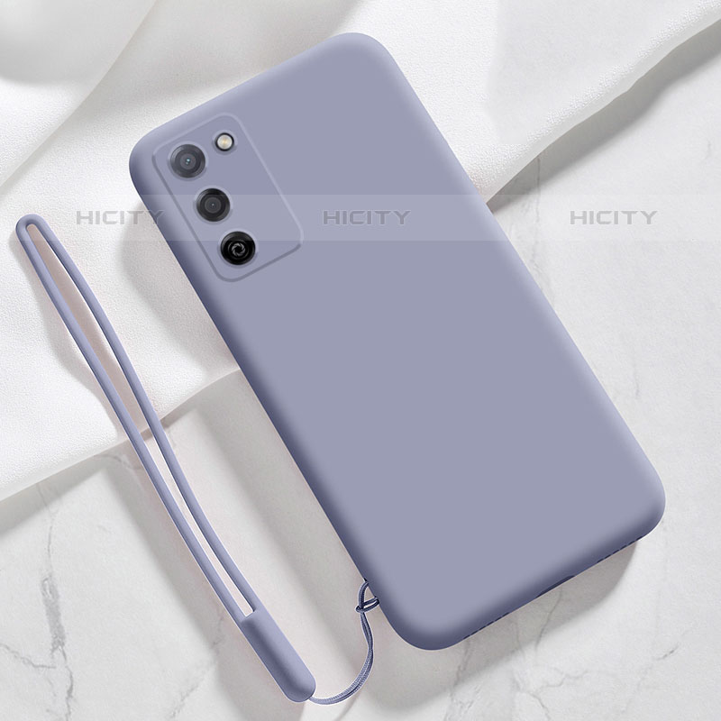 Coque Ultra Fine Silicone Souple 360 Degres Housse Etui pour Oppo A55S 5G Gris Lavende Plus