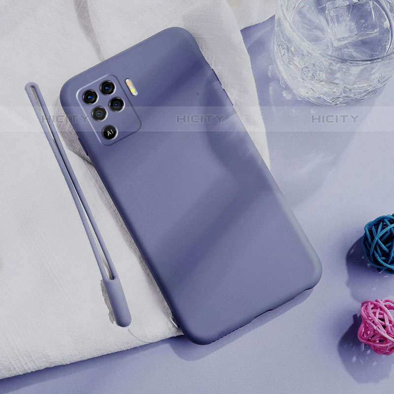 Coque Ultra Fine Silicone Souple 360 Degres Housse Etui pour Oppo F19 Pro Gris Lavende Plus