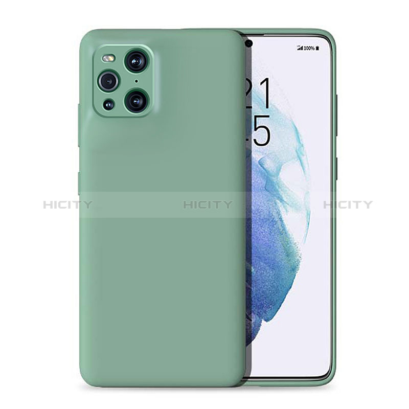 Coque Ultra Fine Silicone Souple 360 Degres Housse Etui pour Oppo Find X3 5G Vert Plus