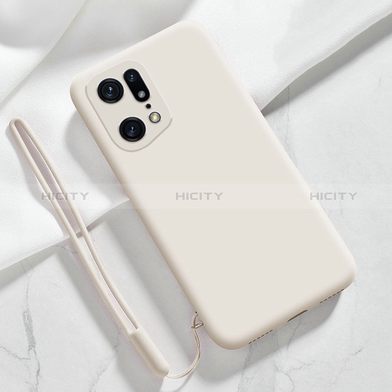 Coque Ultra Fine Silicone Souple 360 Degres Housse Etui pour Oppo Find X5 5G Blanc Plus