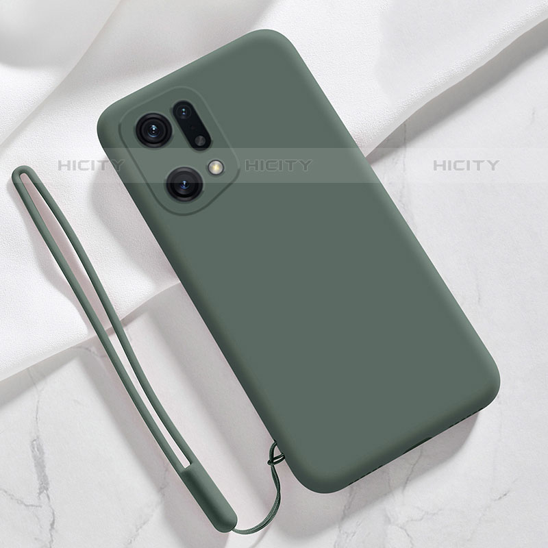 Coque Ultra Fine Silicone Souple 360 Degres Housse Etui pour Oppo Find X5 Pro 5G Vert Nuit Plus