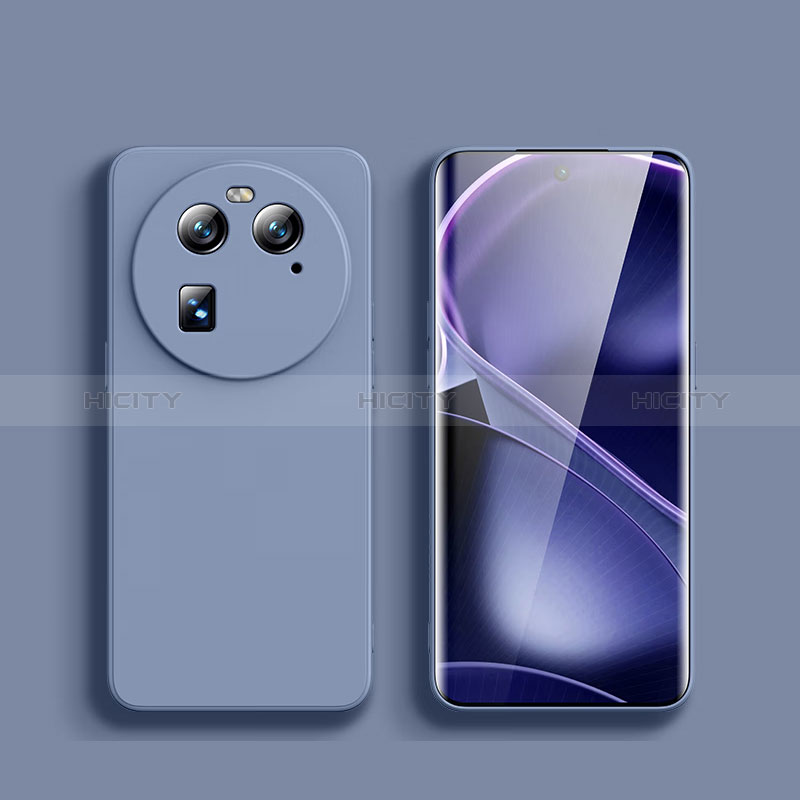 Coque Ultra Fine Silicone Souple 360 Degres Housse Etui pour Oppo Find X6 Pro 5G Gris Lavende Plus