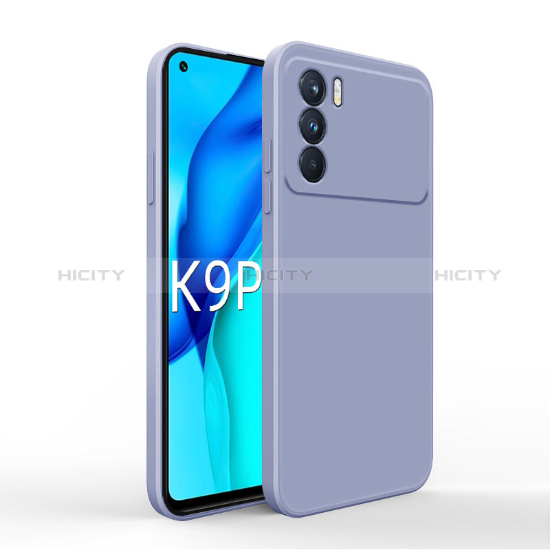 Coque Ultra Fine Silicone Souple 360 Degres Housse Etui pour Oppo K9 Pro 5G Gris Lavende Plus