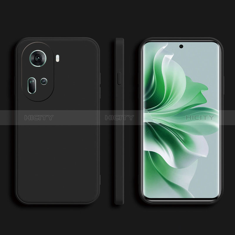 Coque Ultra Fine Silicone Souple 360 Degres Housse Etui pour Oppo Reno11 5G Noir Plus