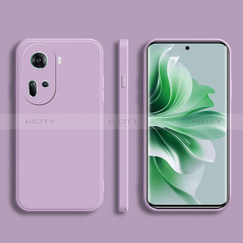 Coque Ultra Fine Silicone Souple 360 Degres Housse Etui pour Oppo Reno11 5G Violet Plus