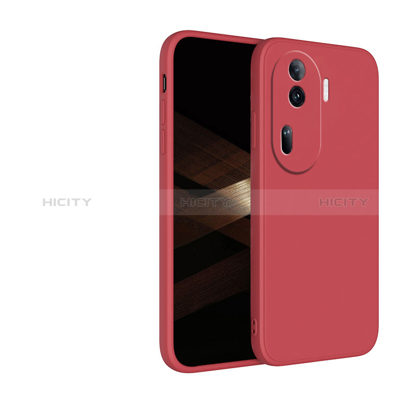 Coque Ultra Fine Silicone Souple 360 Degres Housse Etui pour Oppo Reno11 Pro 5G Rouge Plus